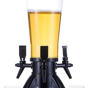 Three spout beer tap with freezable insert